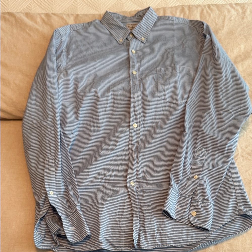 J. Crew Blue Striped Casual Shirt